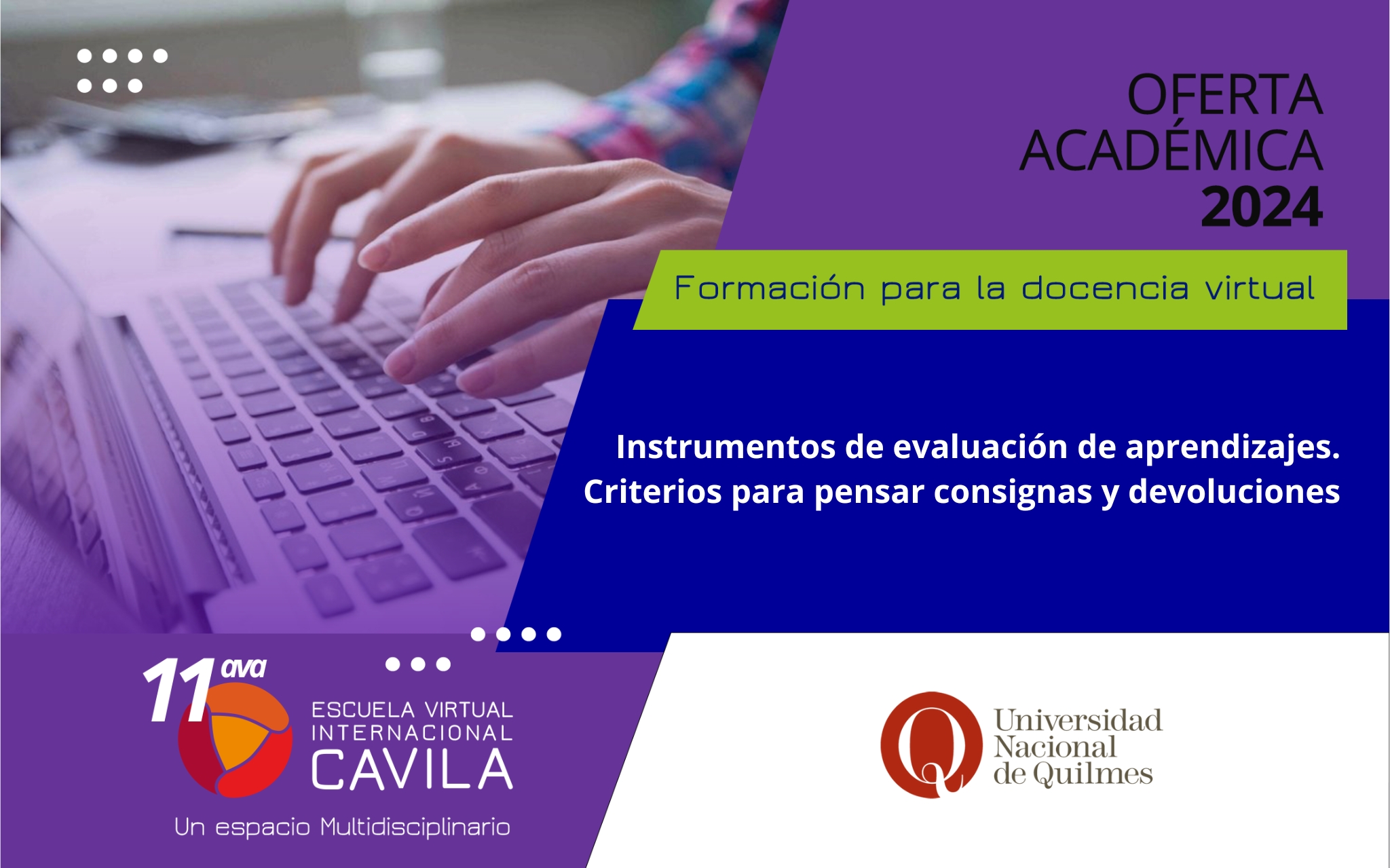 Logo curso Instrumentos de evaluación de aprendizajes. Criterios para pensar consignas y devoluciones